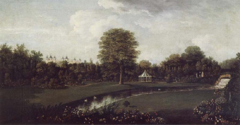 William Tomkins The Elysian Fields at Audley End,Essex,from the Tea House Bridge